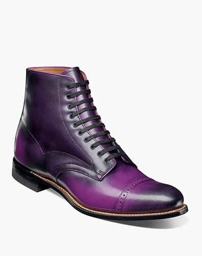 Madison Cap Toe Lace Up Boot - 542