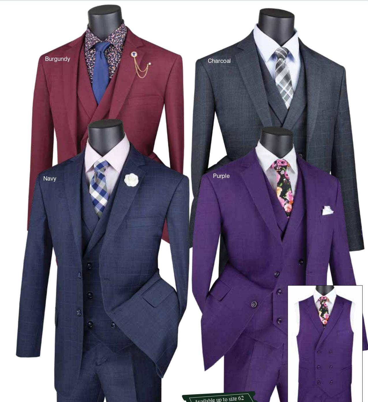 Vinci Men Suit V2RW-13