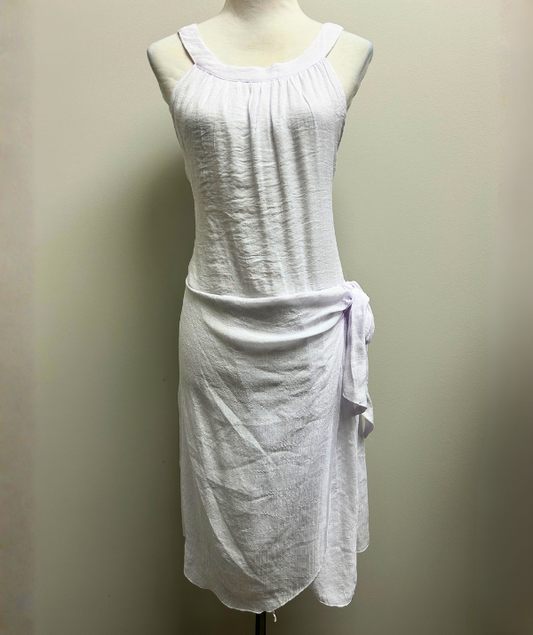 Skye's the Limit Linen Wrap Dress