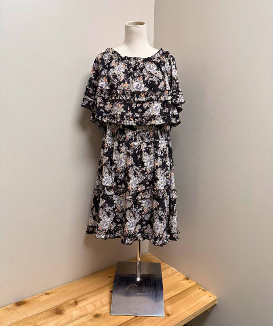 Eesome Floral Ruffle Dress