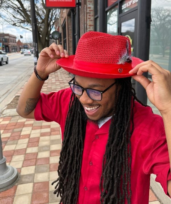 Bruno Capelo Julian Red Straw Fedora