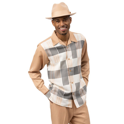 Matrix Plaid Long Sleeve Walking Suit