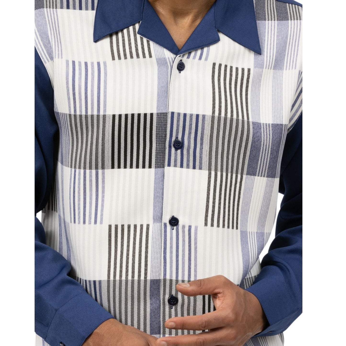 Matrix Plaid Long Sleeve Walking Suit