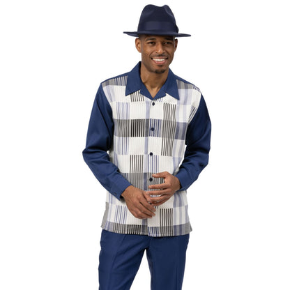 Matrix Plaid Long Sleeve Walking Suit