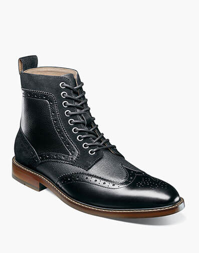 Finnegan Wingtip Lace Up Boot - 009