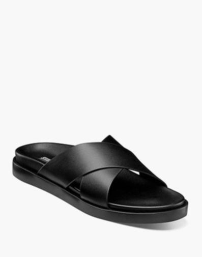 Montel Cross Strap Slide Sandal - 001