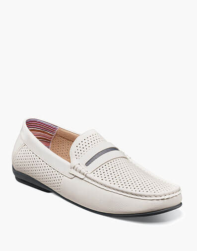 Corby Moc Toe Saddle Slip On - 100