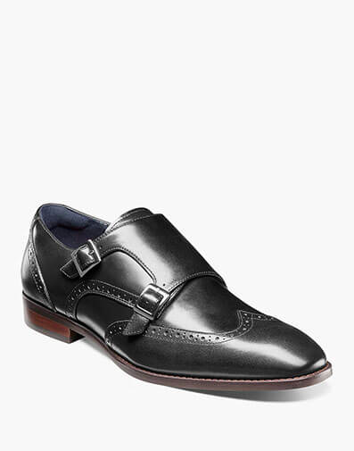 Karson Wingtip Double Monk Strap - 001