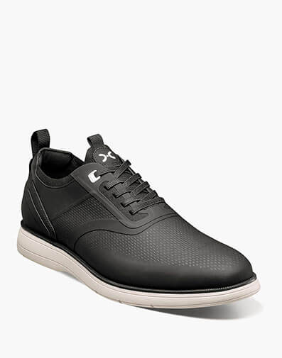 Everidge Plain Toe Elastic Lace Up - 001