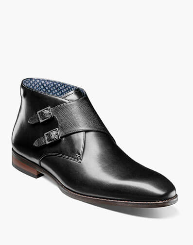Kaius Plain Toe Double Monk Strap Boot - 001
