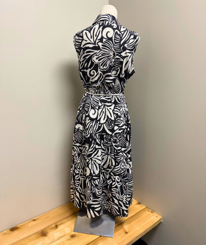 MLLE Gabrielle Tropical Print Midi Dress