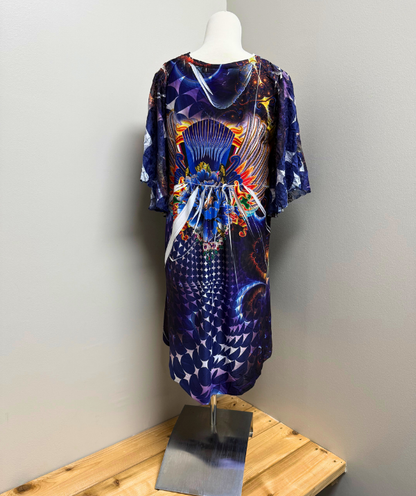 Michael K Embellished Art Print Dress