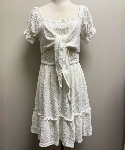White Birch Tie Front Dress