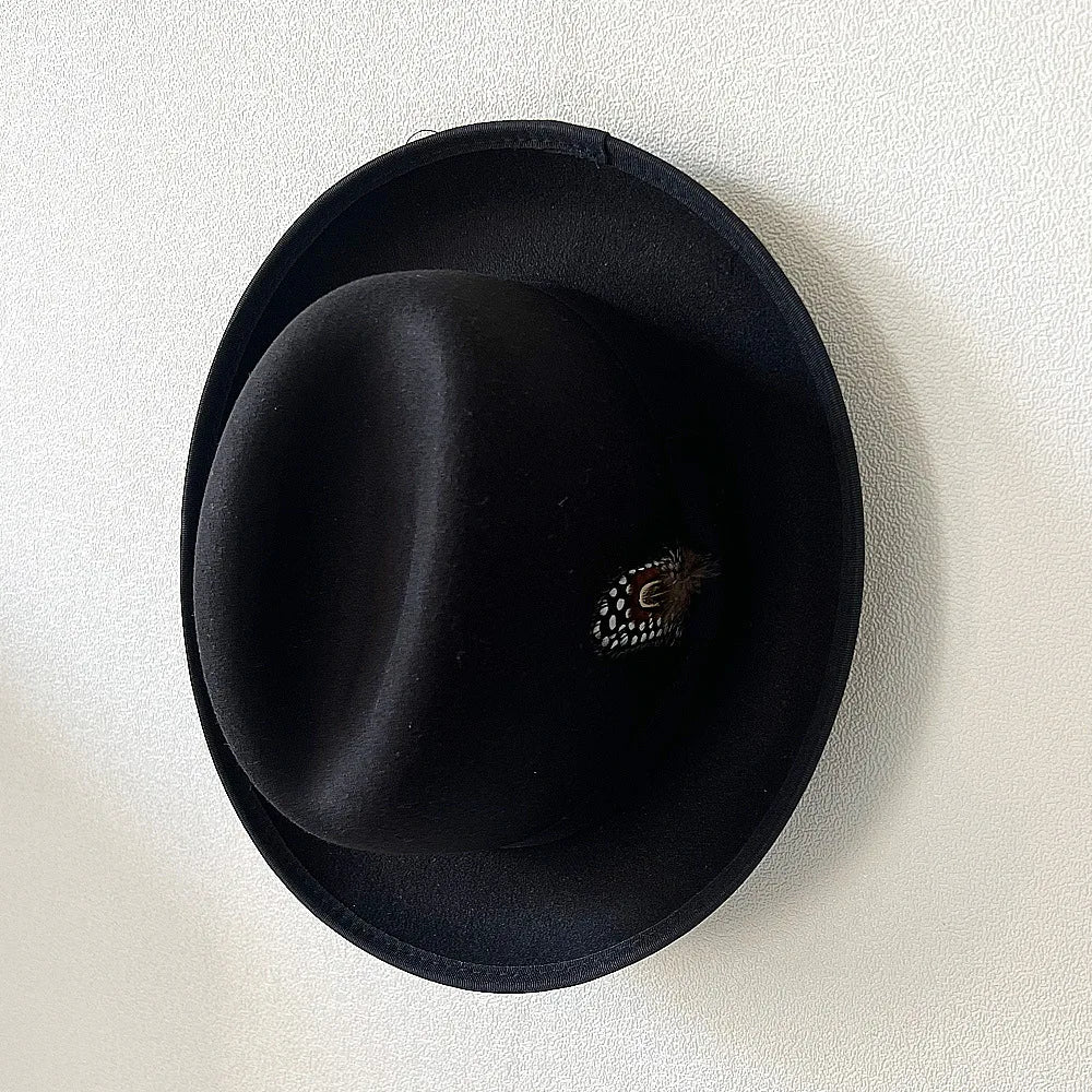 Roll Up Brim Homburg Hat