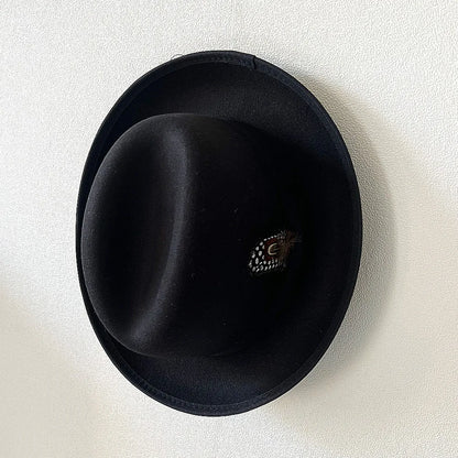 Roll Up Brim Homburg Hat