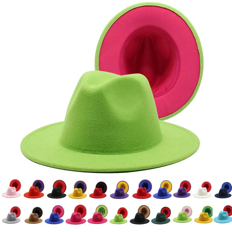 Two-Color Fedora Hat