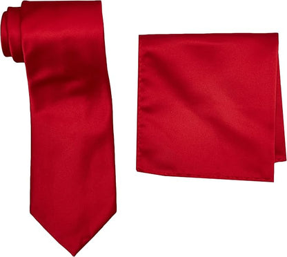 Stacy Adams Men's Satin solid Tie Set