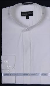 Daniel Ellissa Men's Basic Banded Collar Dress Shirt DS3001C