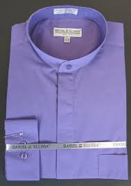 Daniel Ellissa Men's Basic Banded Collar Dress Shirt DS3001C