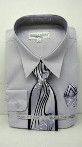 Daniel Ellissa Mens Dress Shirt Tie Set D1P2